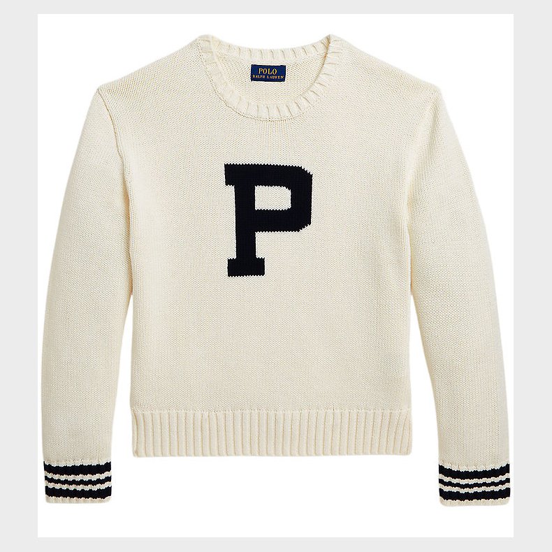 Polo Ralph Lauren Bluse - Strik - Hvid m. Sort