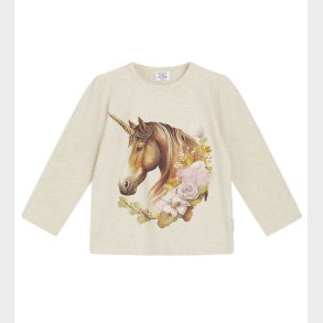 Hust and Claire Bluse - Anie - Wheat Melange m. Enhjrning