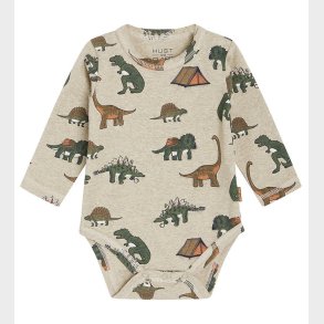 Hust and Claire Body l/ - Buster - Beige Melange m. Dinosaurer