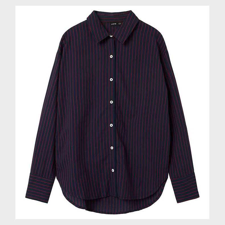 LMTD Skjorte - NlfHelle - Navy Blazer/Salsa