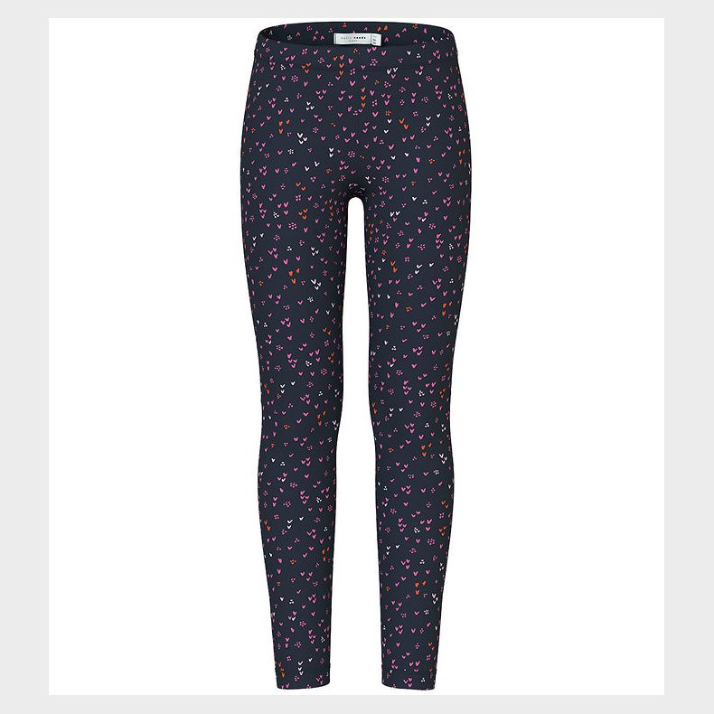 Name It Leggings - Sweat - NkfDavina - Dark Sapphire/Hearts