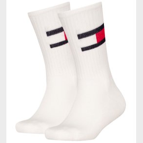 Tommy Hilfiger Strmper - Rib - 2-pak - Hvid