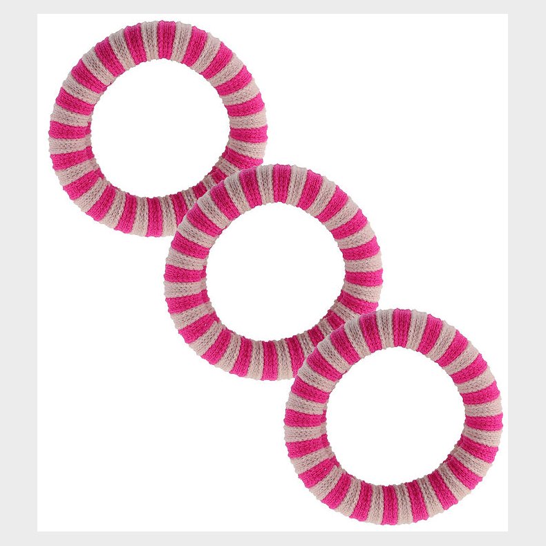 By Str Hrelastik - 3-pak - Ea - Lyserd/Pink Stribet