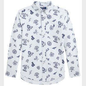 Polo Ralph Lauren Skjorte - Hvid/Lyseblstribet m. Navy