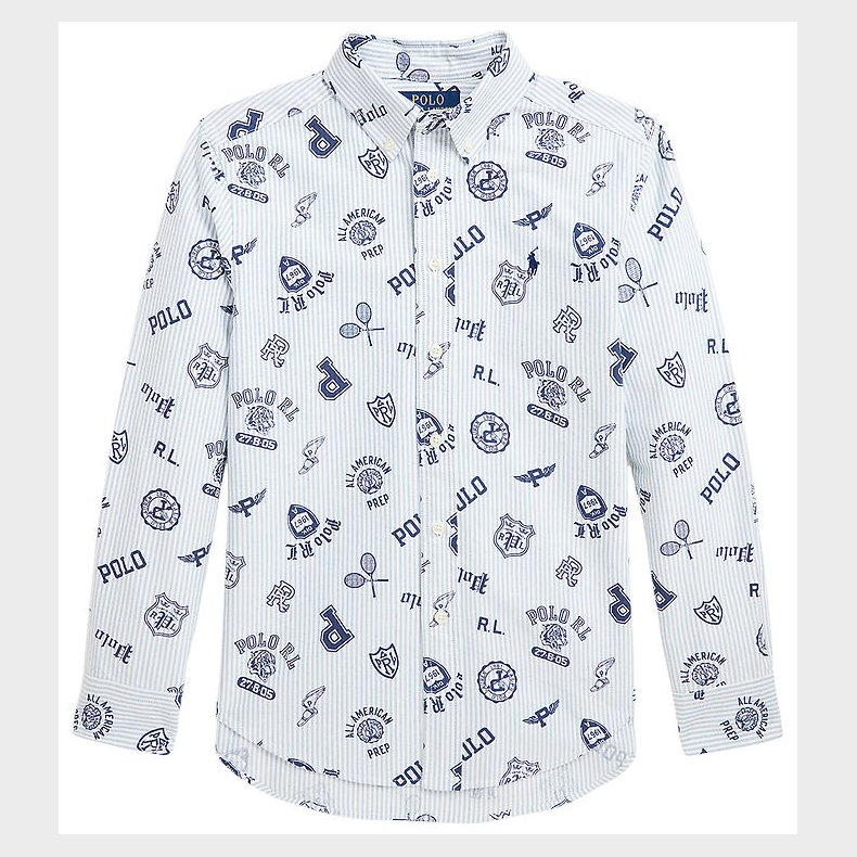 Polo Ralph Lauren Skjorte - Hvid/Lysebl�stribet m. Navy