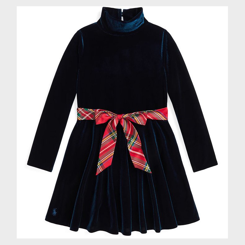 Polo Ralph Lauren Velourkjole - Navy m. R�d