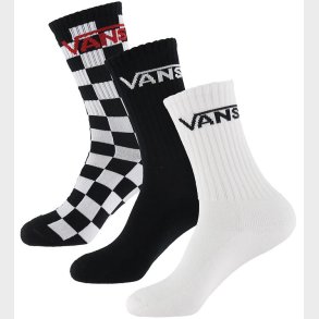 Vans Strmper - 3-pak - Classic Vans Crew - Sort/Hvid