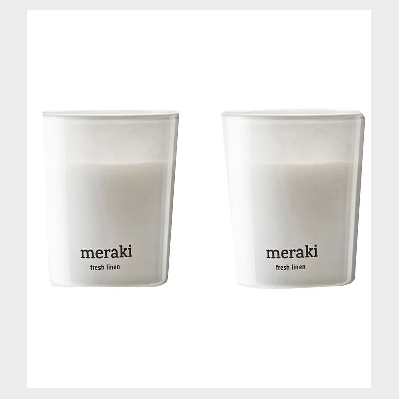 Meraki Duftlys - 2-pak - 2x60g - Fresh Linen