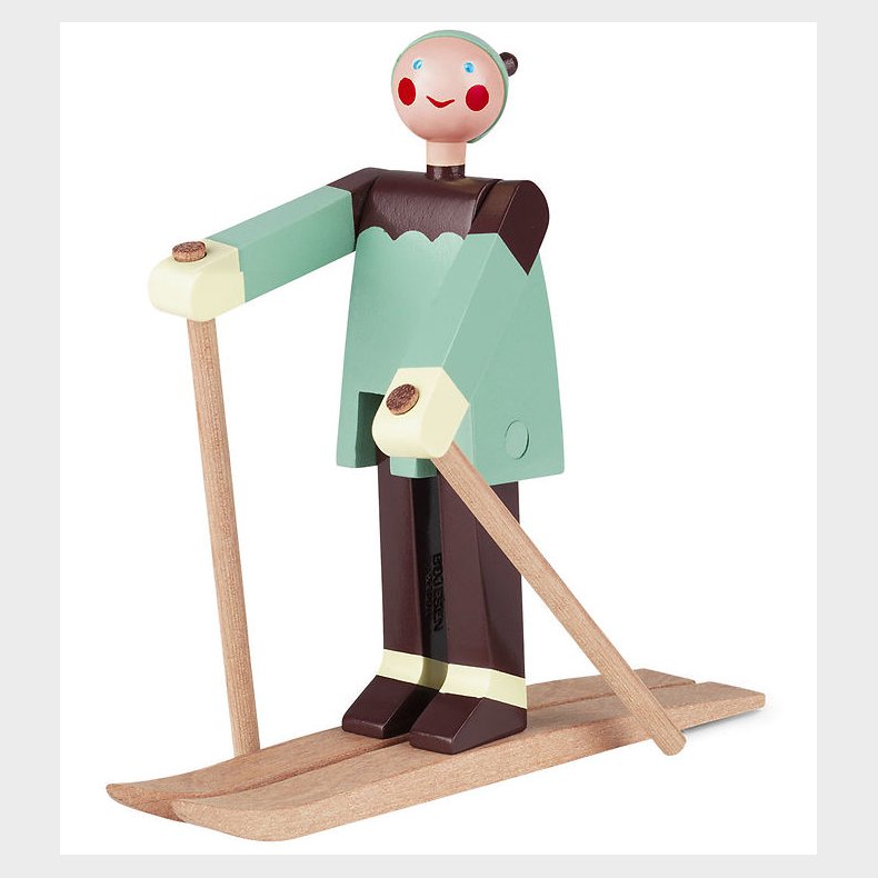 Kay Bojesen Trfigur - Skilber Boje - Dreng 16 cm - Grn