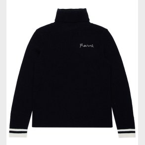 Marni Bluse - Rib - Sort m. Hvid