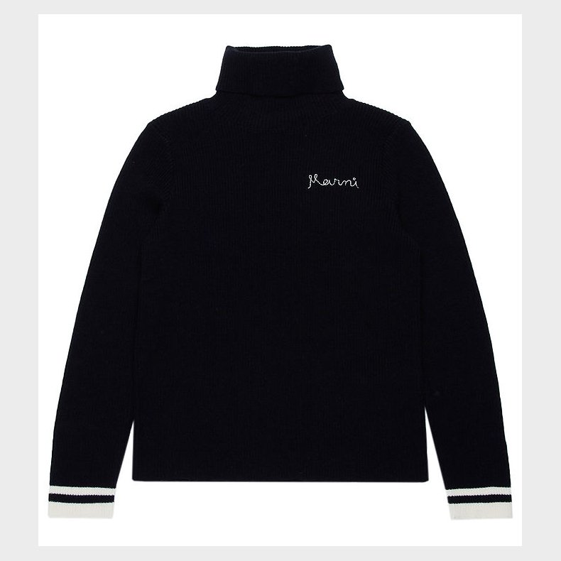 Marni Bluse - Rib - Sort m. Hvid