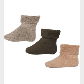 MP Strmper - 3-pak - Uld - Brown Melange