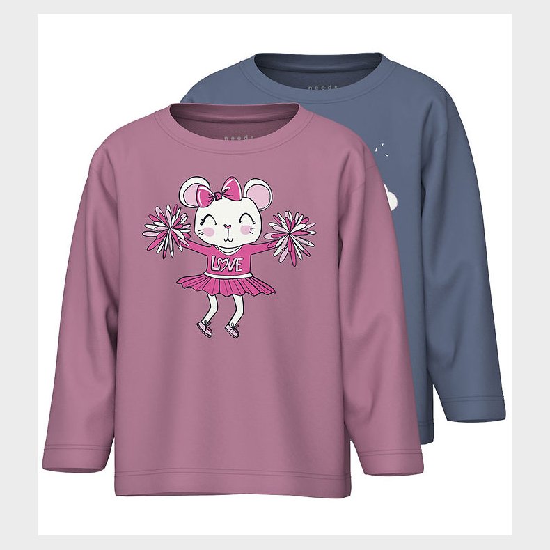 Name It Bluse - NmfVeen - 2-pak - Mauve Orchid/Wild Wind