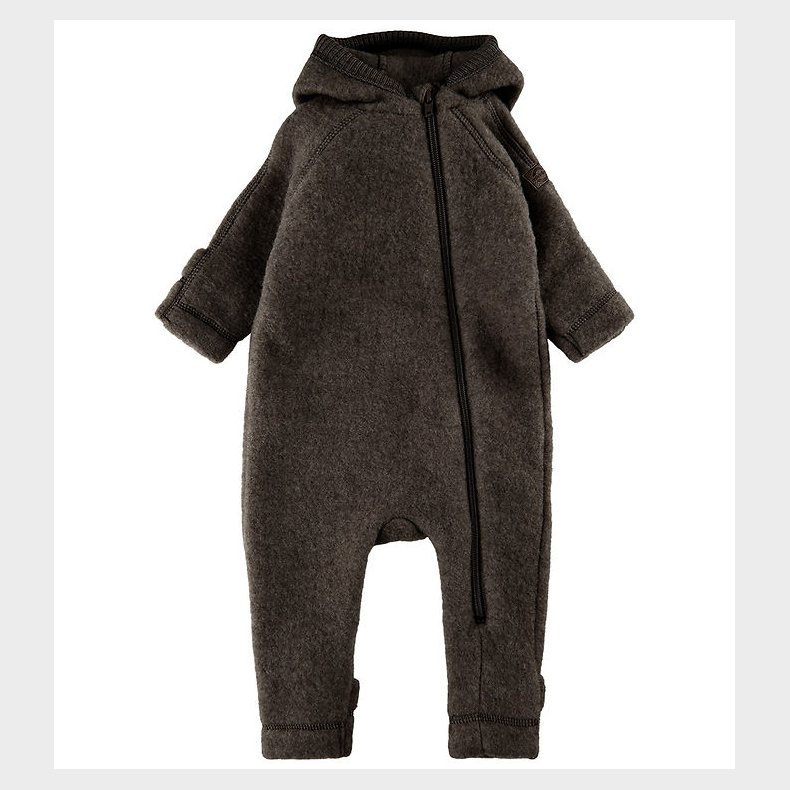 Mikk-Line Kredragt m. Htte - Uld - Dark Brown Melange