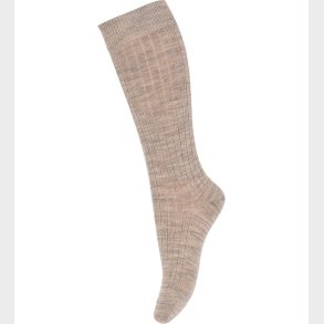 MP Strmper - Uld - Rib - Light Brown Melange