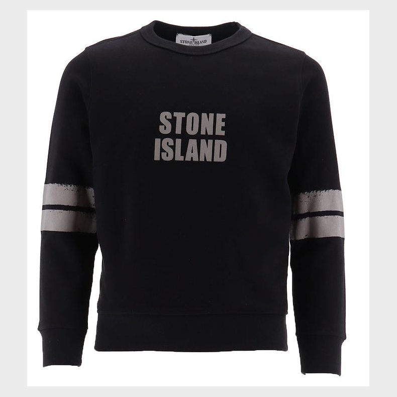 Stone Island Sweatshirt - Sort m. Refleks