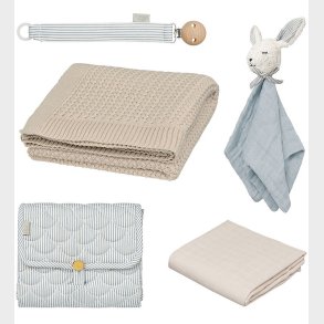 Cam Cam Gaveske - Babyshower - Classic Stripes Blue