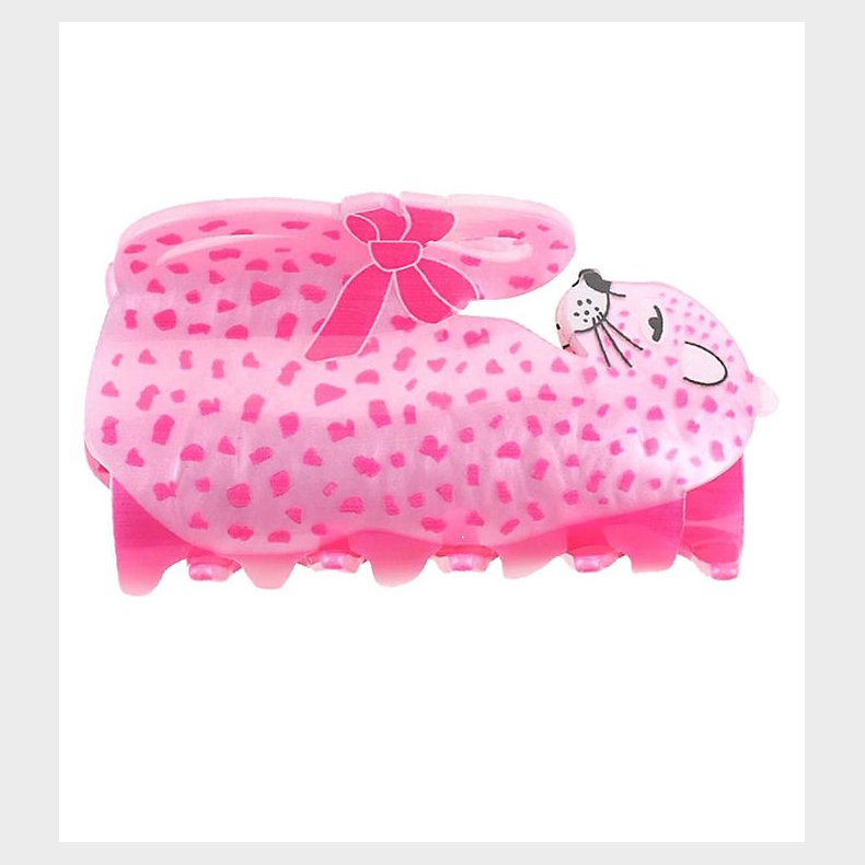 By Str Hrklemme - Leopard - 8x4 cm - Rosa/Rd