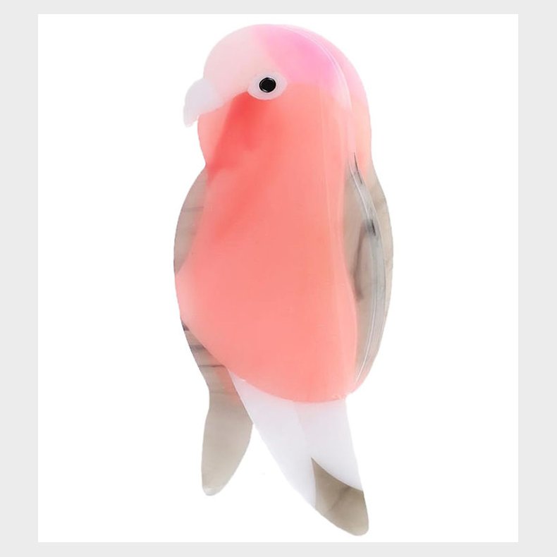 By Str Hrklemme - Rdhals Fugl - 9x4 cm - Rosa