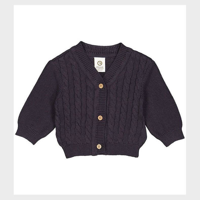 Msli Cardigan - Cable - Mystery Blue