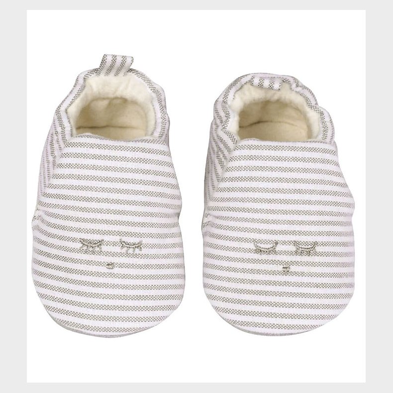 Livly Hjemmesko - Lys Beige/Hvidstribet