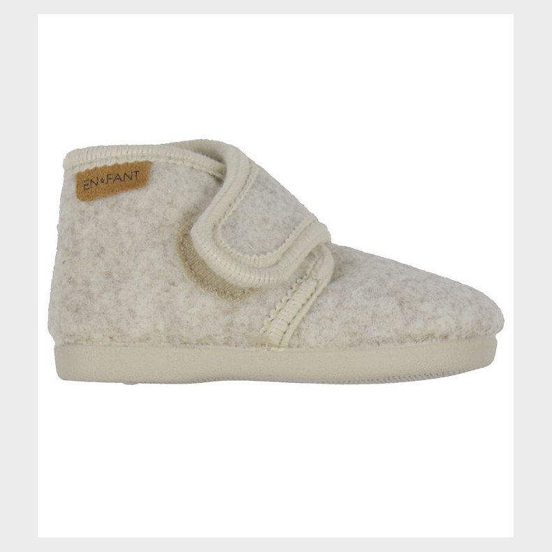 En Fant Hjemmesko - Uld - Sand Melange