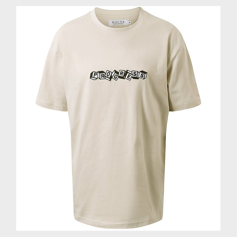 Hound T-shirt - Light Sand m. Print