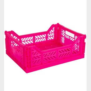 Aykasa Foldekasse - 40x30x15 cm - Midi - Neon Pink