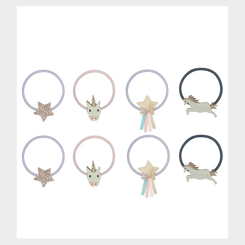 Mimi & Lula Hrelastikker - 8-pak - Unicorn Little Prince