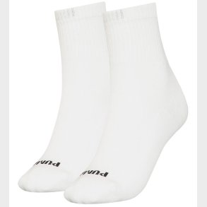 Puma Strmper - 2-pak - Heart Logo Crew - Hvid/Sort