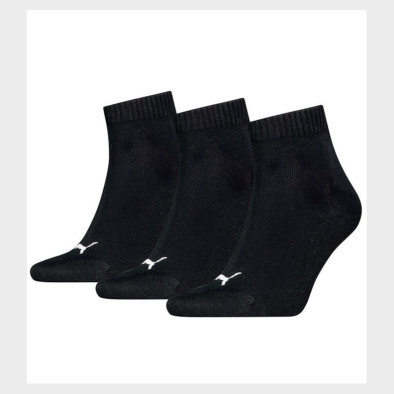 Puma Ankelstrmper - 3-pak - Quarter Plain - Sort
