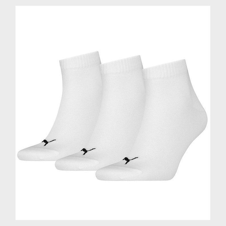 Puma Ankelstrmper - 3-pak - Quarter Plain - Hvid