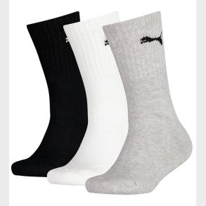 Puma Str�mper - 3-pak - Crew Short - Gr�/Hvid/Sort