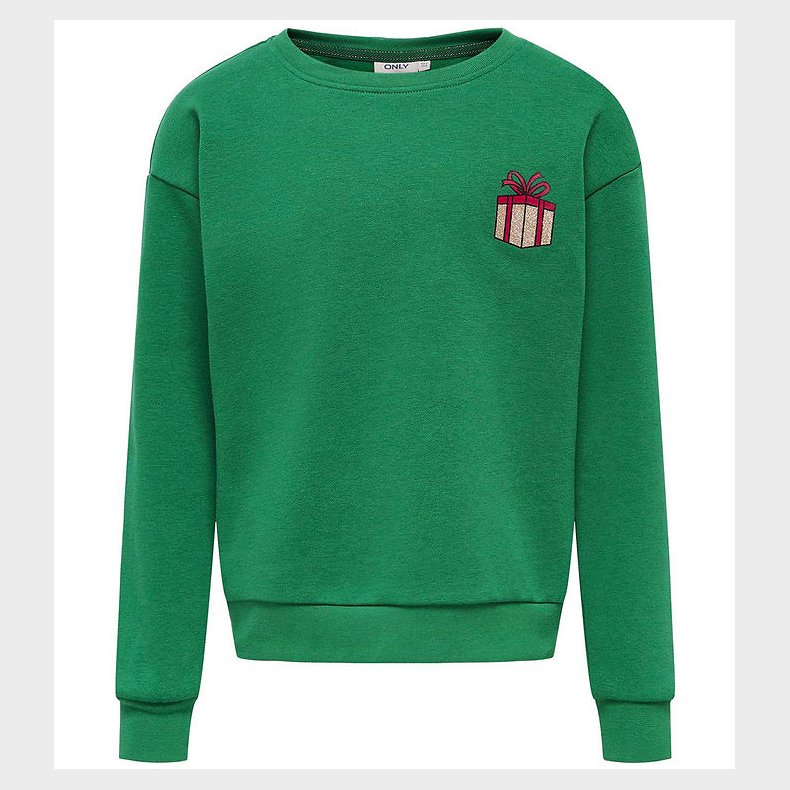 Kids Only Sweatshirt - KogYda - Xmas Life - Green Jacket/Present