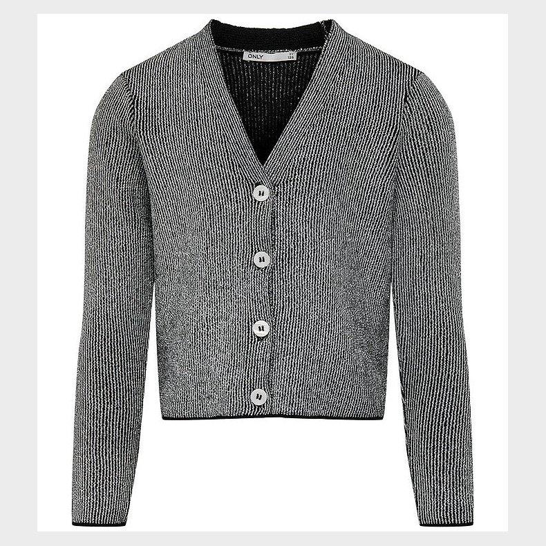 Kids Only Cardigan - KogNinna - Strik - Black/Silver Glitter