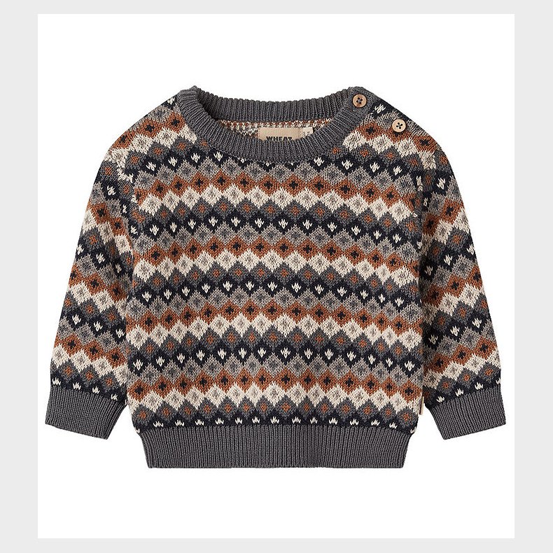 Wheat Bluse - Strik - Jaquard - Elias - Multi