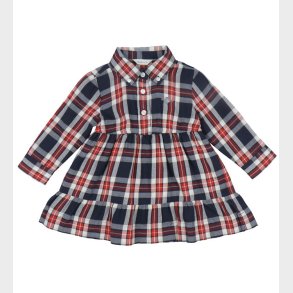 GANT Kjole - Checked Flannel - Evening Blue