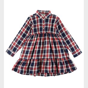 GANT Kjole - Checked Flannel - Evening Blue