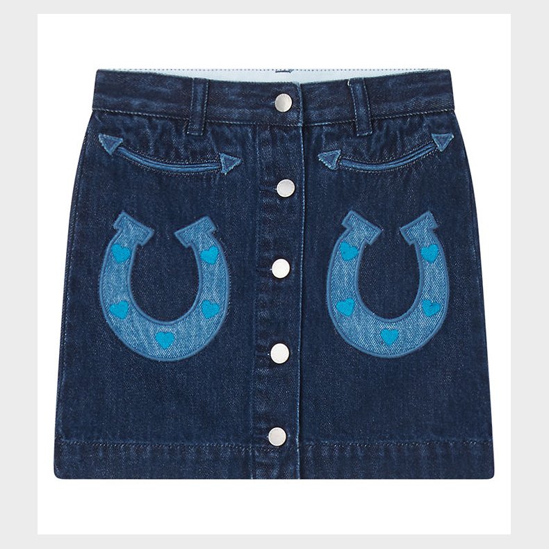 Stella McCartney Kids Nederdel - Denim - Bl m. Hestesko