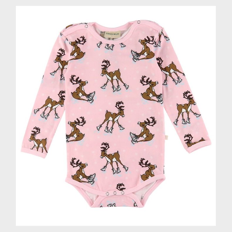 Smfolk Body l/ - Icy Pink m. Rensdyr