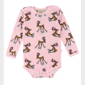Smfolk Body l/ - Icy Pink m. Rensdyr