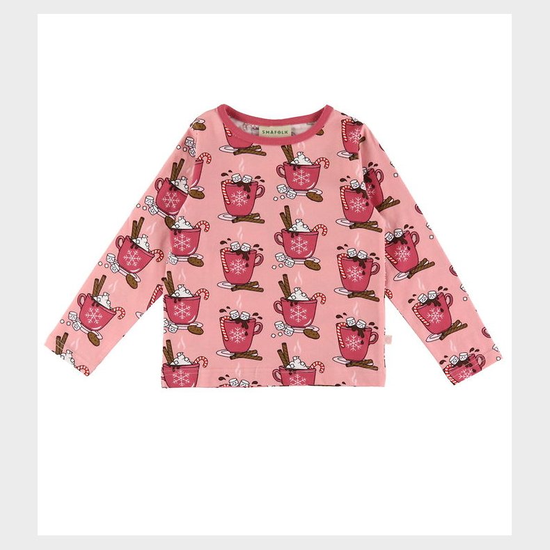 Smfolk Bluse - Bridal Rose m. Varm Chokolade