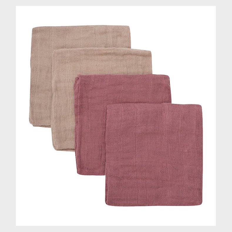 Pippi Stofbleer - 4 pak - 65x65 cm - Withered Rose/Beige