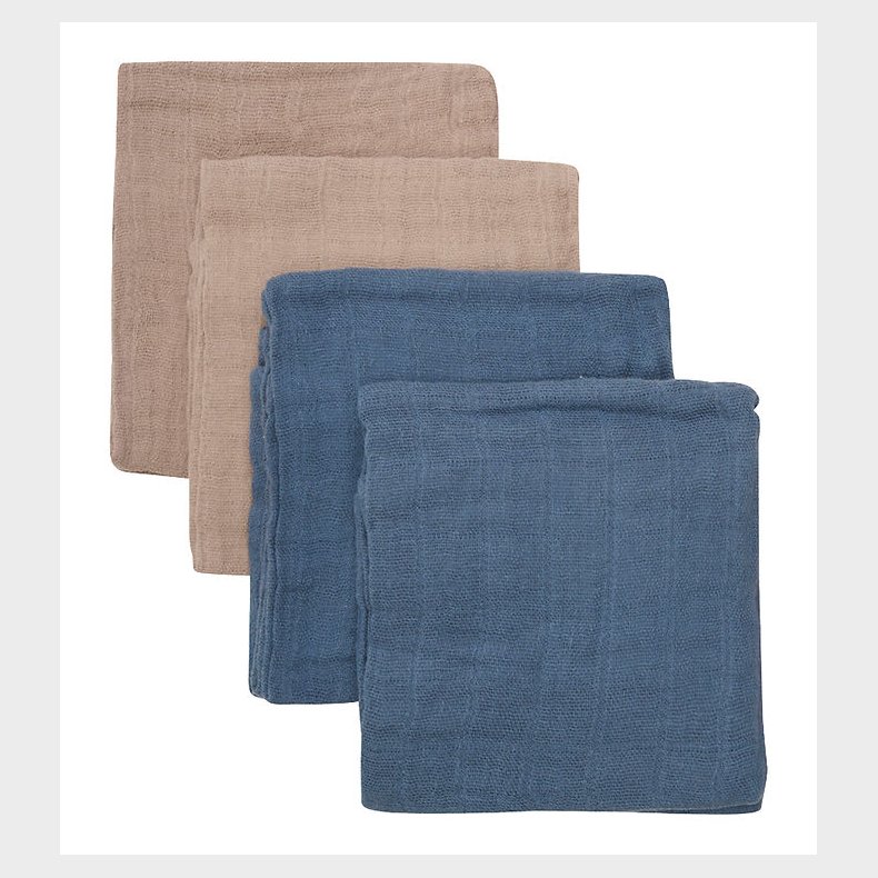 Pippi Stofbleer - 4 pak - 65x65 cm - China Blue/Beige