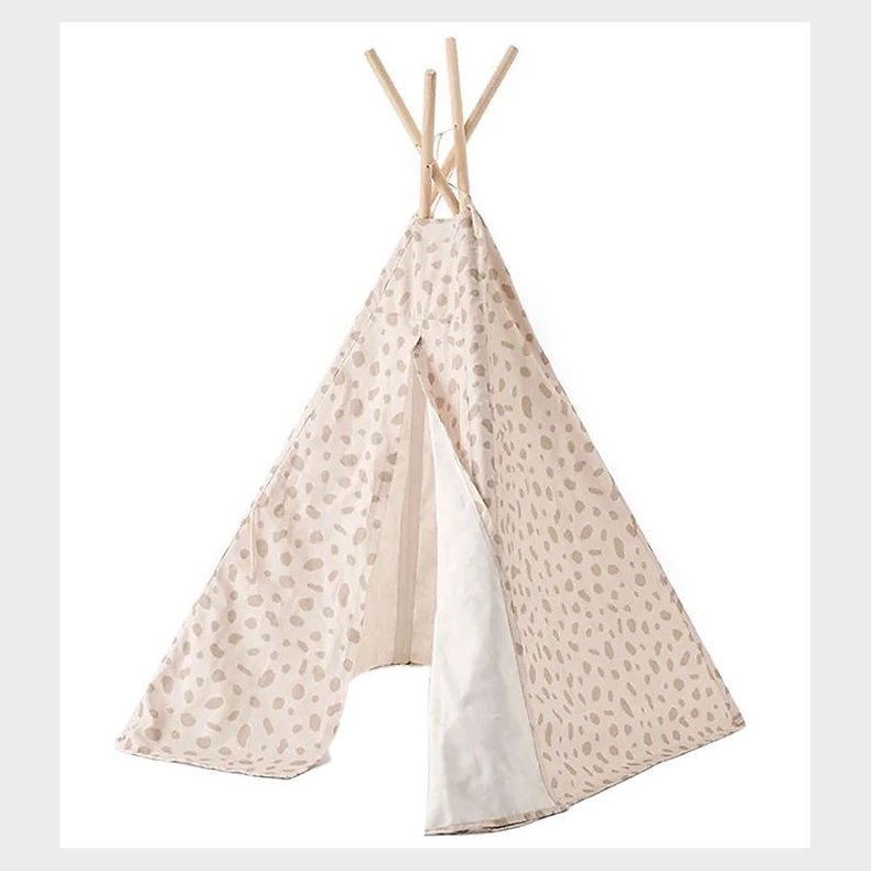 Kids Concept Legetelt - Tipi Dot - Hvid/Beige