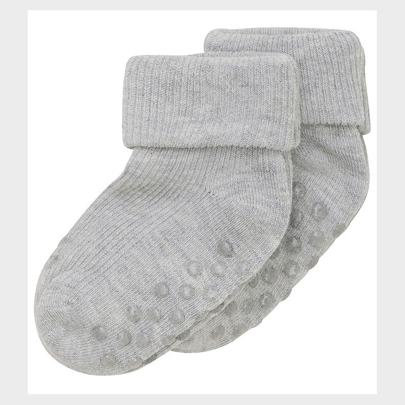 Minymo Str�mper - Rib - 2-pak - Light Grey Melange