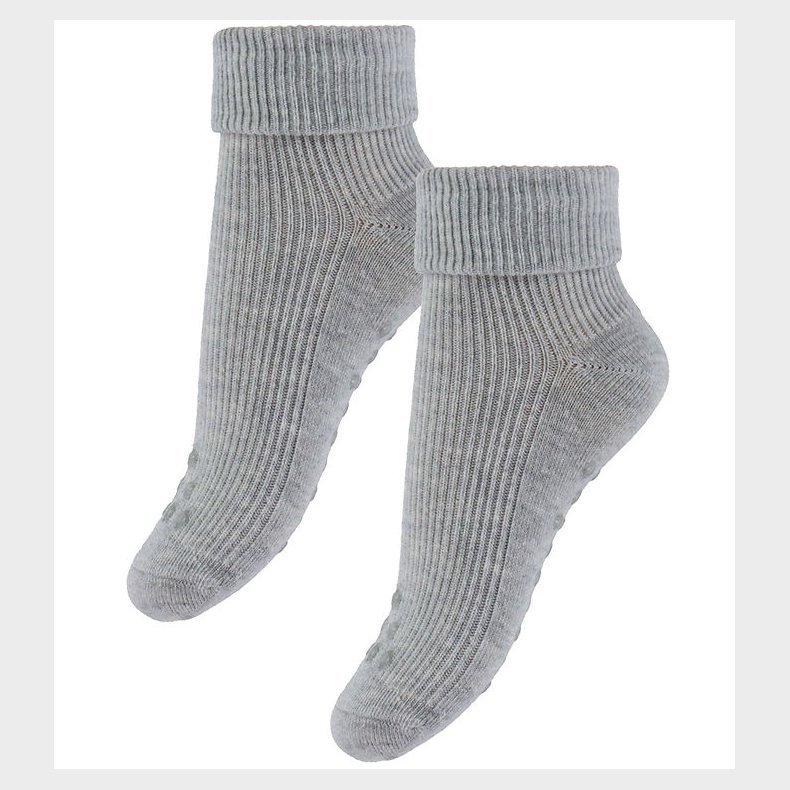 Minymo Str�mper - Rib - 2-pak - Light Grey Melange