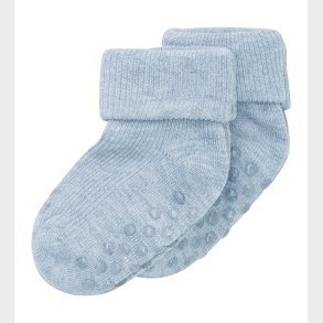 Minymo Str�mper - Rib - 2-pak - Winter Sky Melange