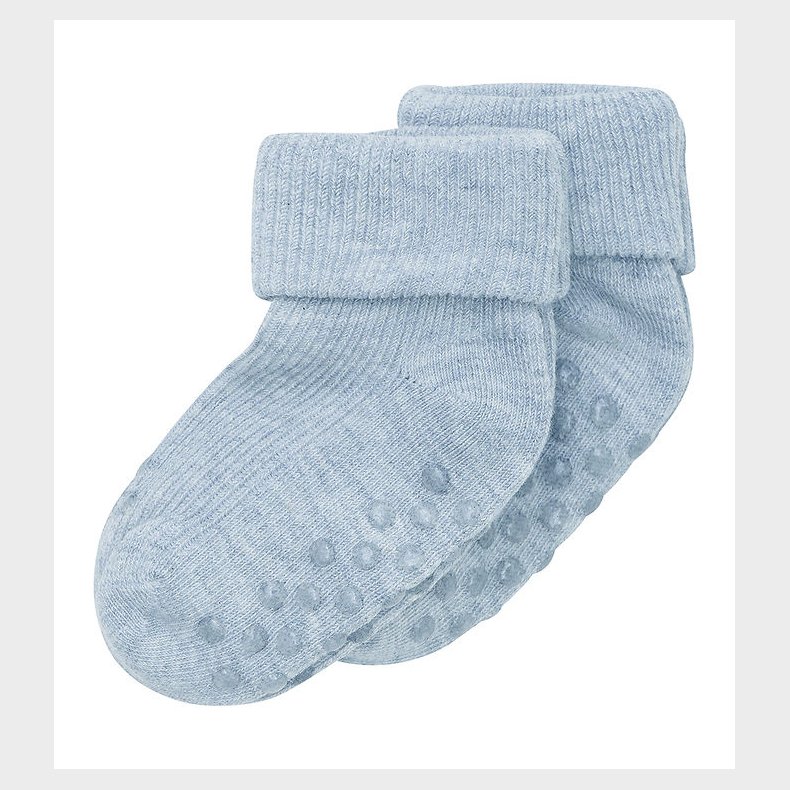 Minymo Str�mper - Rib - 2-pak - Winter Sky Melange