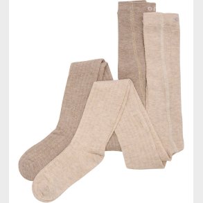 Minymo Str�mpebukser - 2-pak - Rib - Noos - Silver Mink Melange